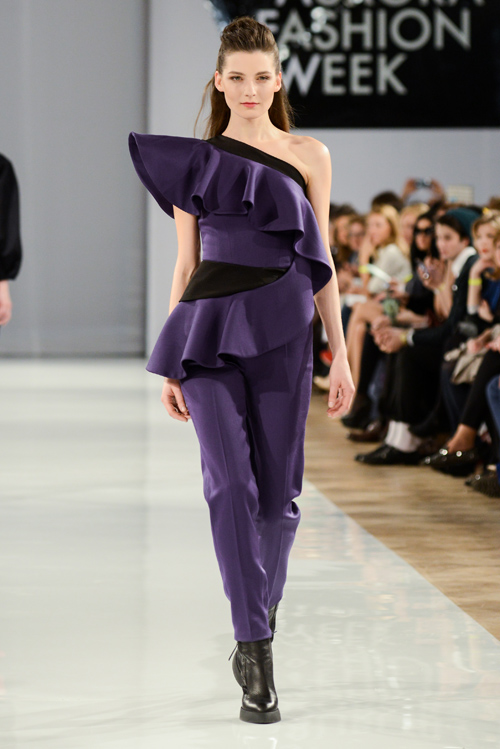 Chapurin show — Aurora Fashion Week Russia AW13/14 (looks: violet jumpsuit)