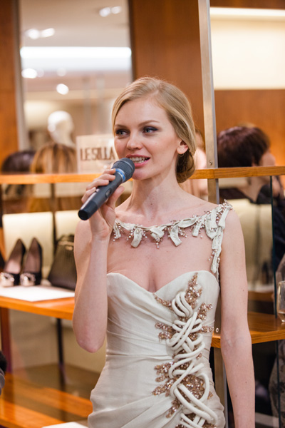 Elena Kuletskaya. Crocus Atelier Couture / Fashion Day (looks: beige neckline dress)
