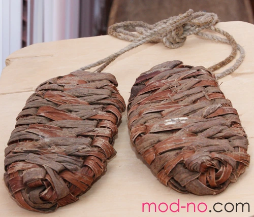 лыковые лапти: вид со стороны подошвы. Лыковые лапти