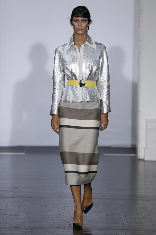Pokaz Mark Kenly Domino Tan — Copenhagen Fashion Week SS15 (ubrania i obraz: żakiet srebrny)