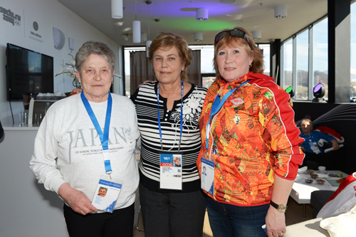  (злева направа) Галіна Кулакова, Людміла Цітова і Тамара Ціханава. Фотафакт: зоркі савецкага спорту ў Сочы