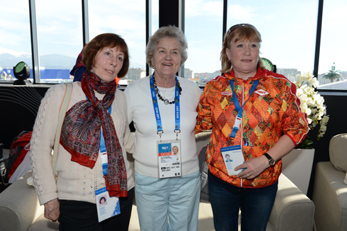  (злева направа) Таццяна Казанкіна, Лідзія Скоблікава і Тамара Ціханава. Фотафакт: зоркі савецкага спорту ў Сочы