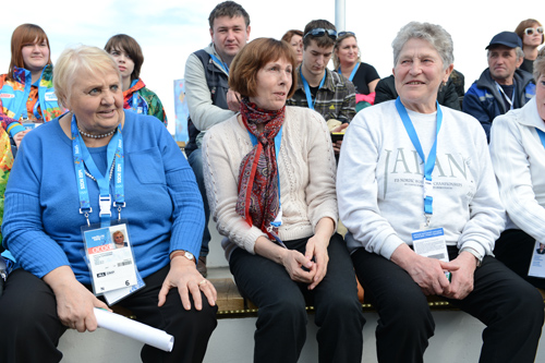  (злева направа) Галіна Гарохава, Таццяна Казанкіна і Галіна Кулакова. Фотафакт: зоркі савецкага спорту ў Сочы