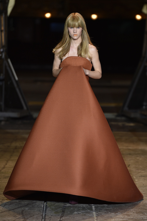 Mark Kenly Domino Tan show — Copenhagen Fashion Week AW15/16 (looks: brown maxi dress)