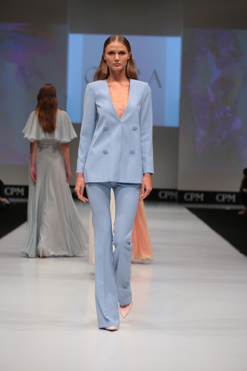 Ofera show — CPM SS16 (looks: sky blue pantsuit)