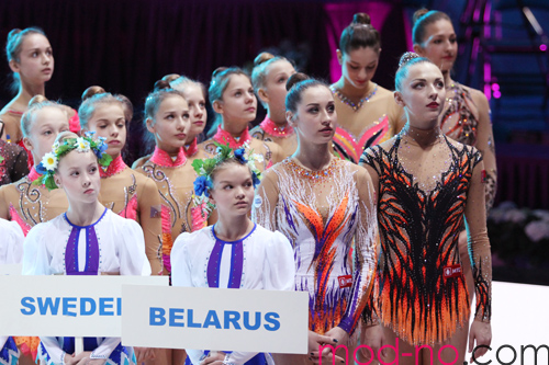 Ceremonia de clausura — Campeonato Europeo de 2015 (personas: Katsiaryna Halkina, Melitina Staniouta)
